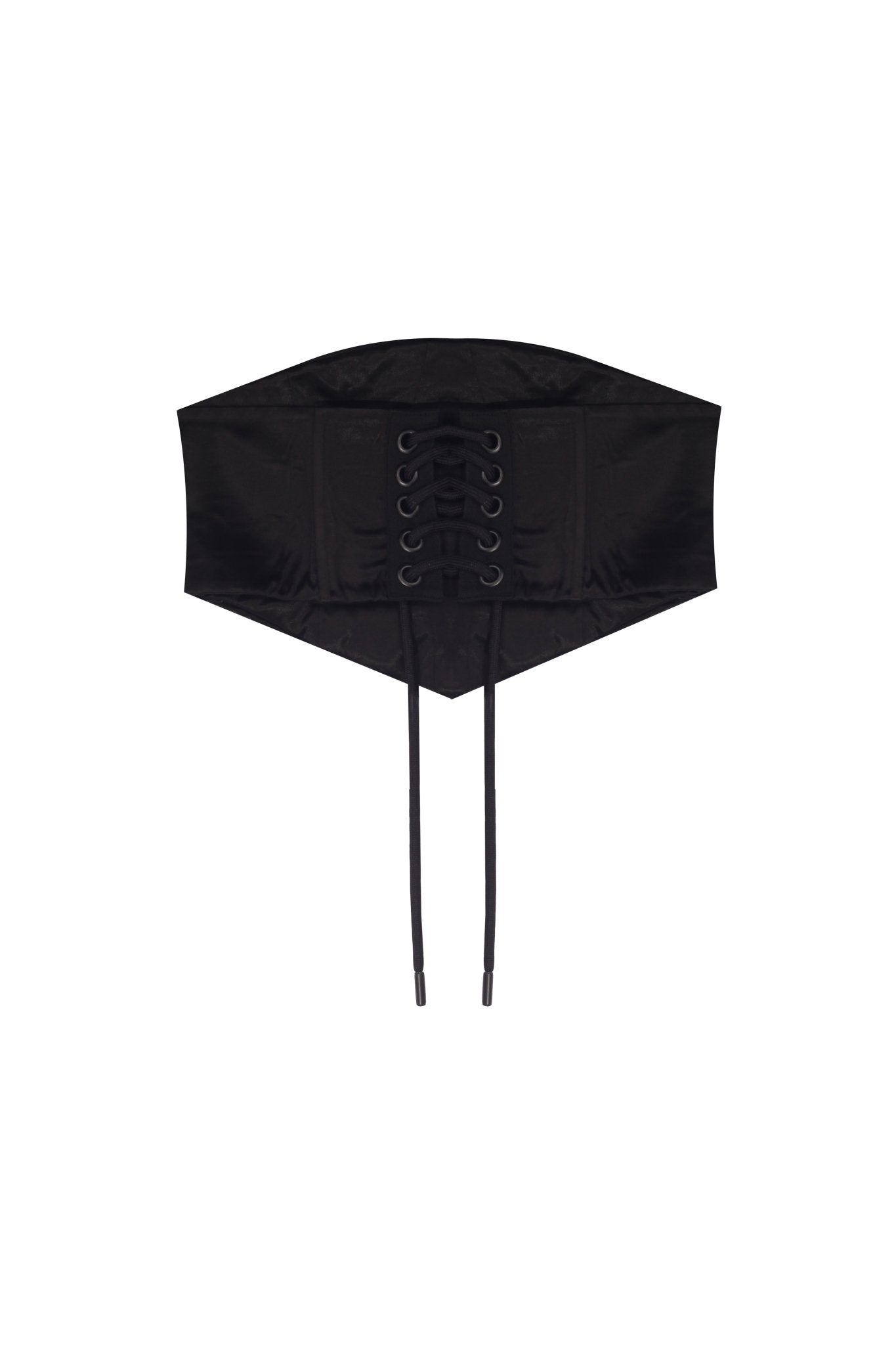 Arkadan Bağcıklı Saten Korse - No Design Store