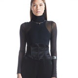 Arkadan Bağcıklı Saten Korse - No Design Store