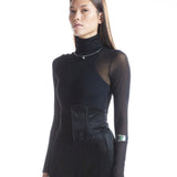 Arkadan Bağcıklı Saten Korse - No Design Store