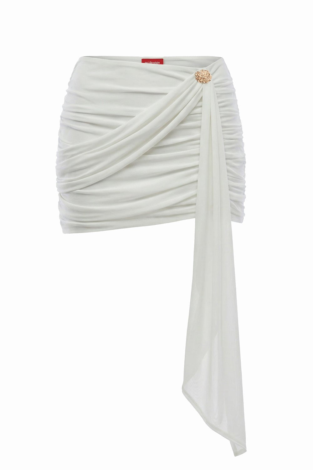 Bardot Düğme Detaylı Tül Astarlı Mini Etek - No Design Store