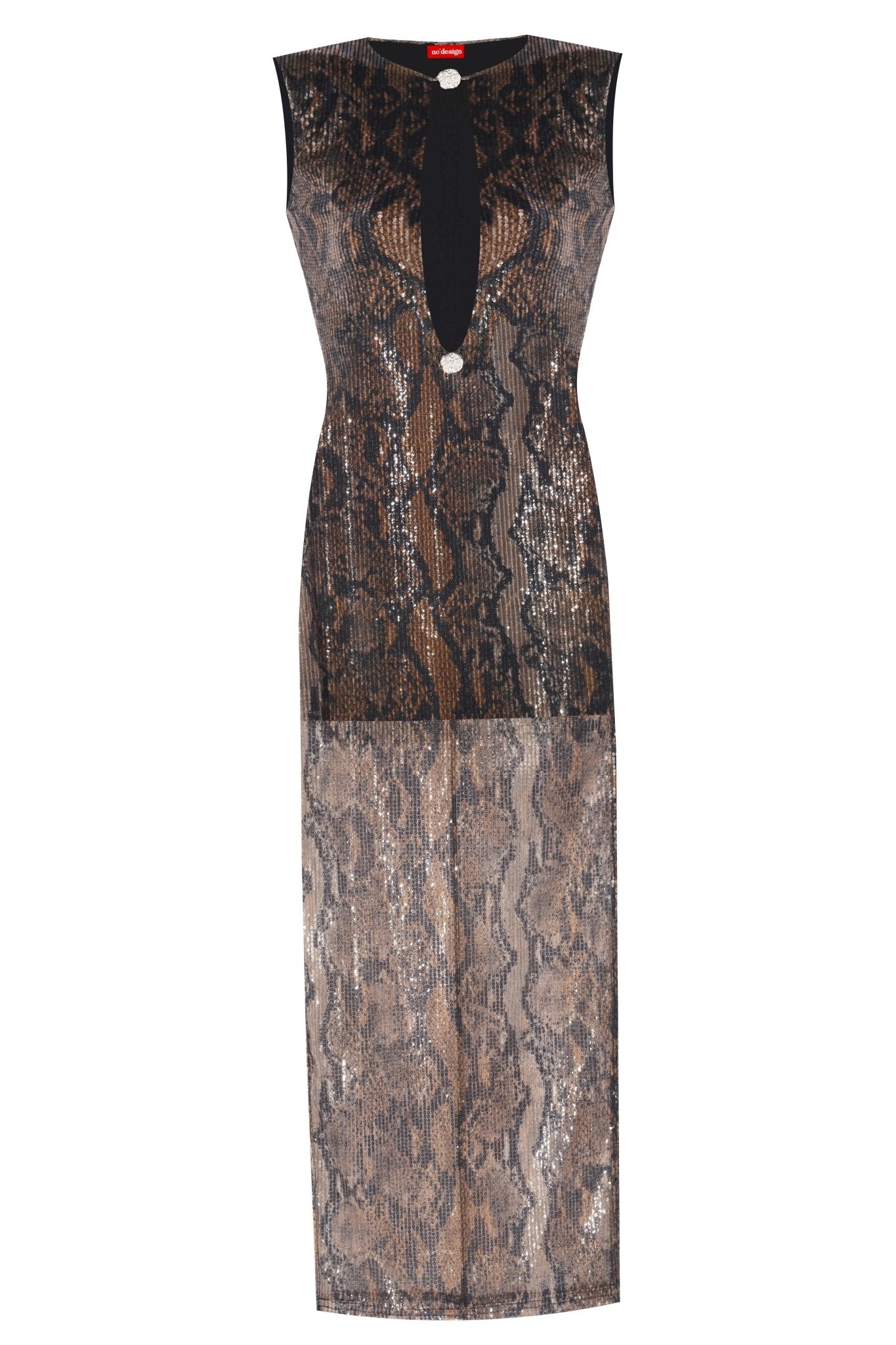 Borgia Dekolteli Uzun Elbise - No Design Store