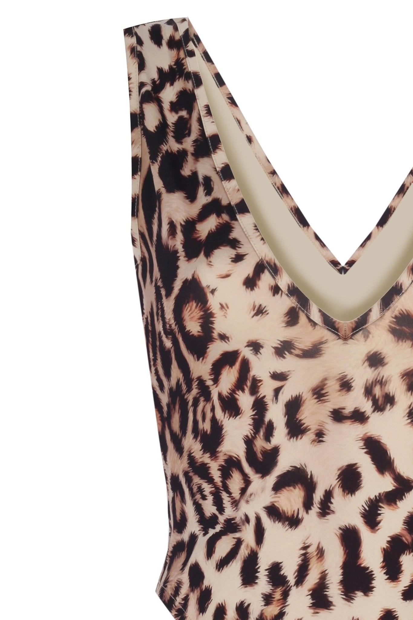 Derin V Yaka Kalın Askılı Bodysuit - No Design Store