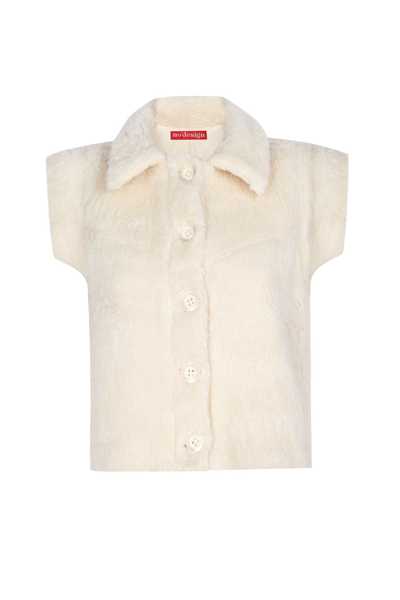 Düğmeli Oversize Crop Yelek - No Design Store