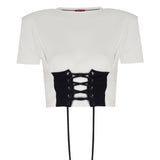 Elora Vatkalı Crop Top - No Design Store