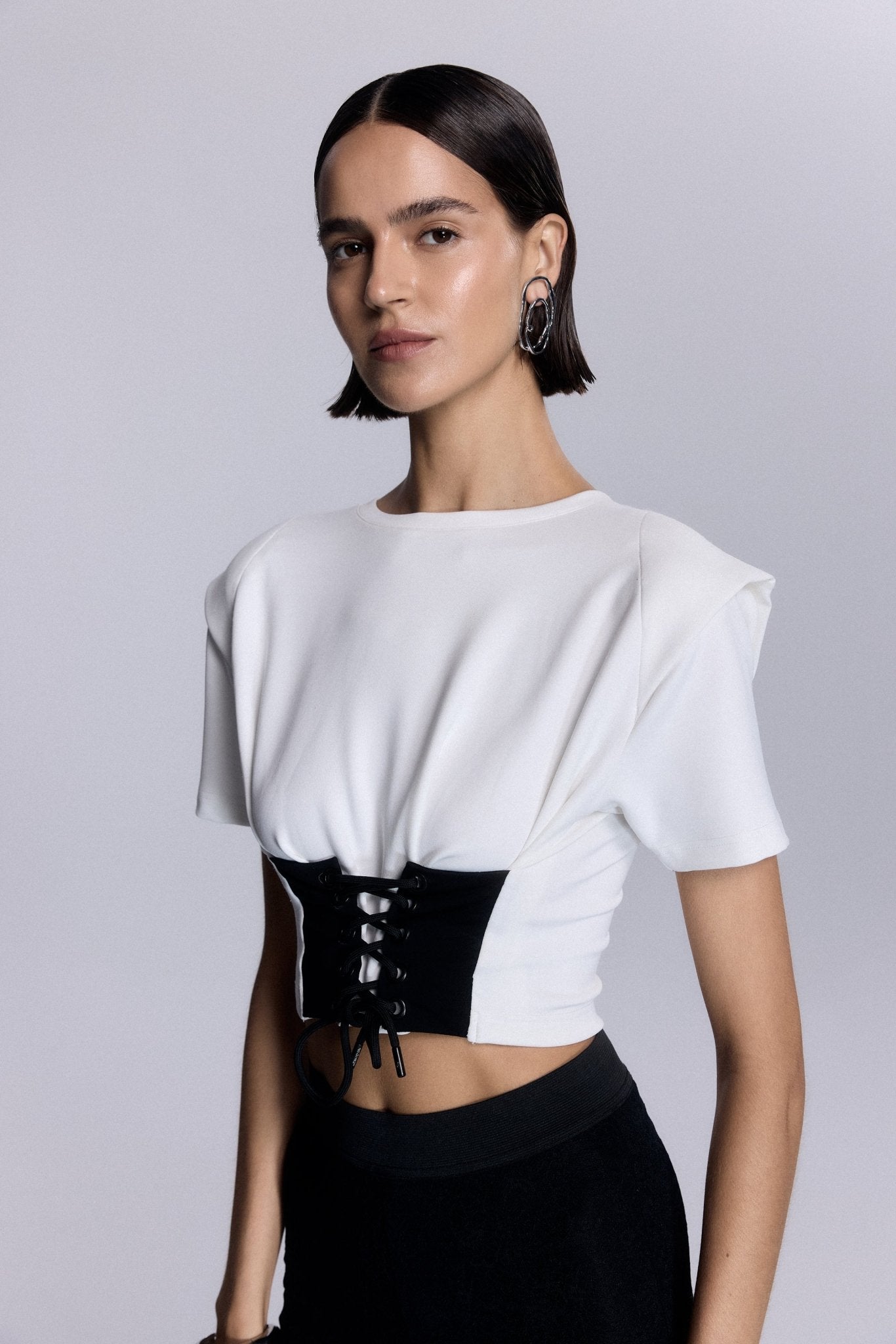 Elora Vatkalı Crop Top - No Design Store
