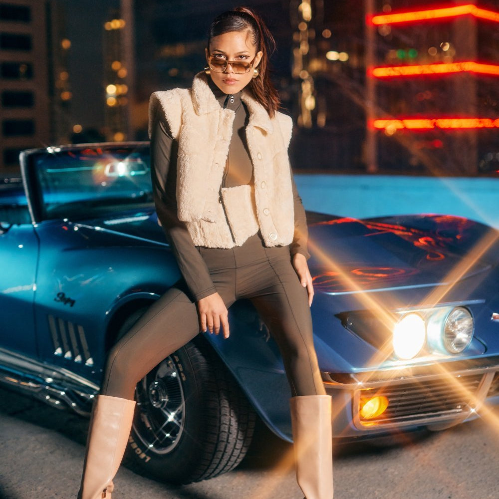 Fermuarlı Lastik Paça Detaylı Nervür Dikişli Tulum - No Design Store