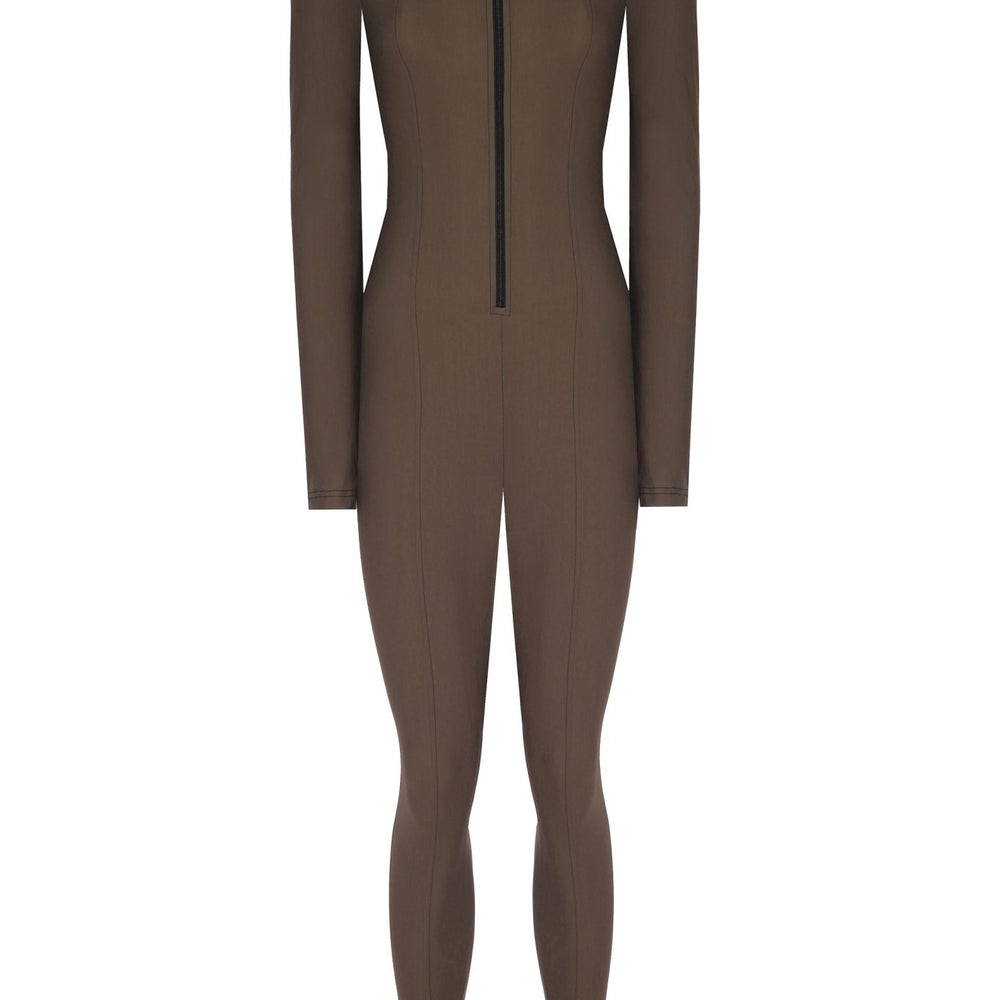 Fermuarlı Lastik Paça Detaylı Nervür Dikişli Tulum - No Design Store