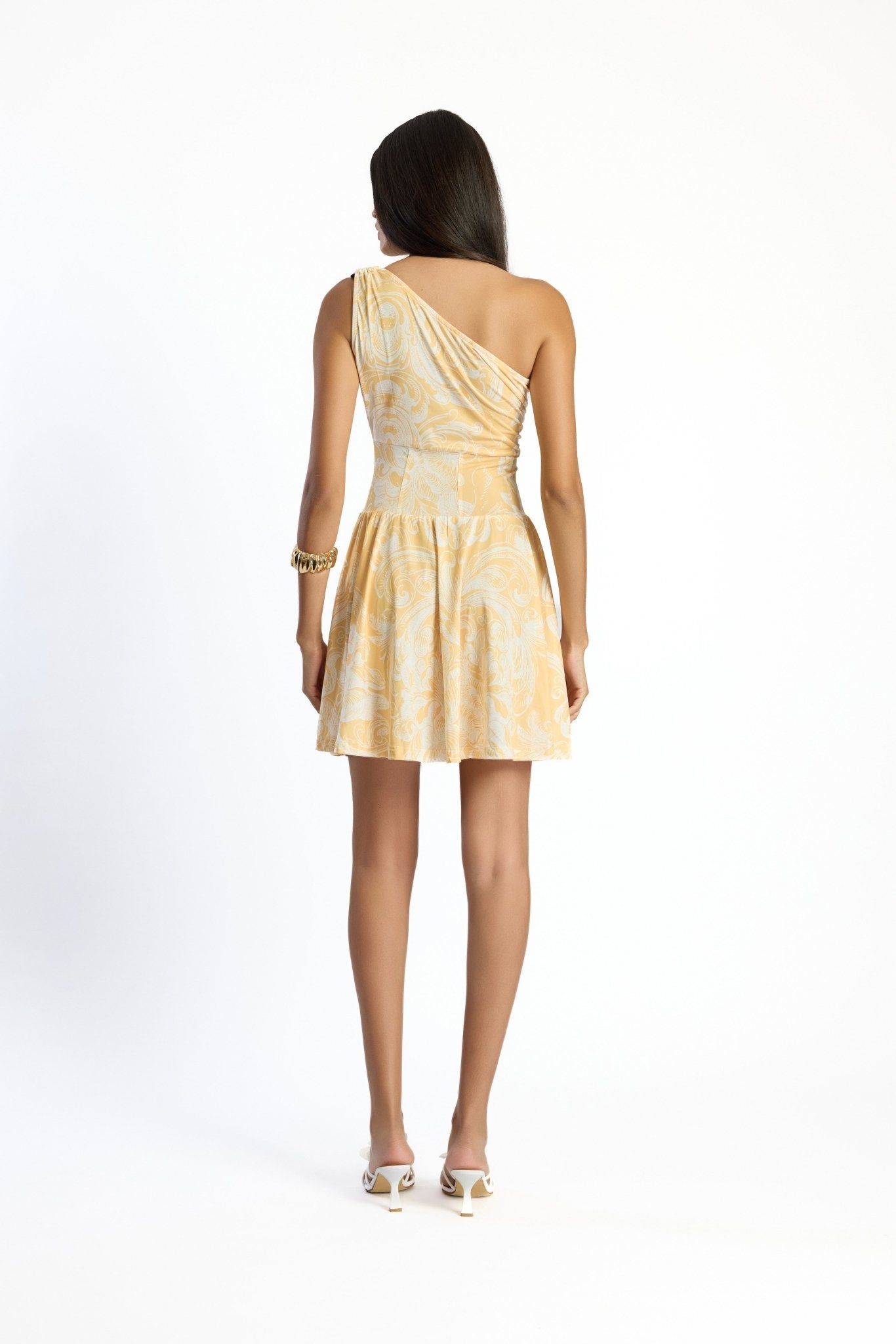 Fleur Tek Kol Mini Elbise - No Design Store