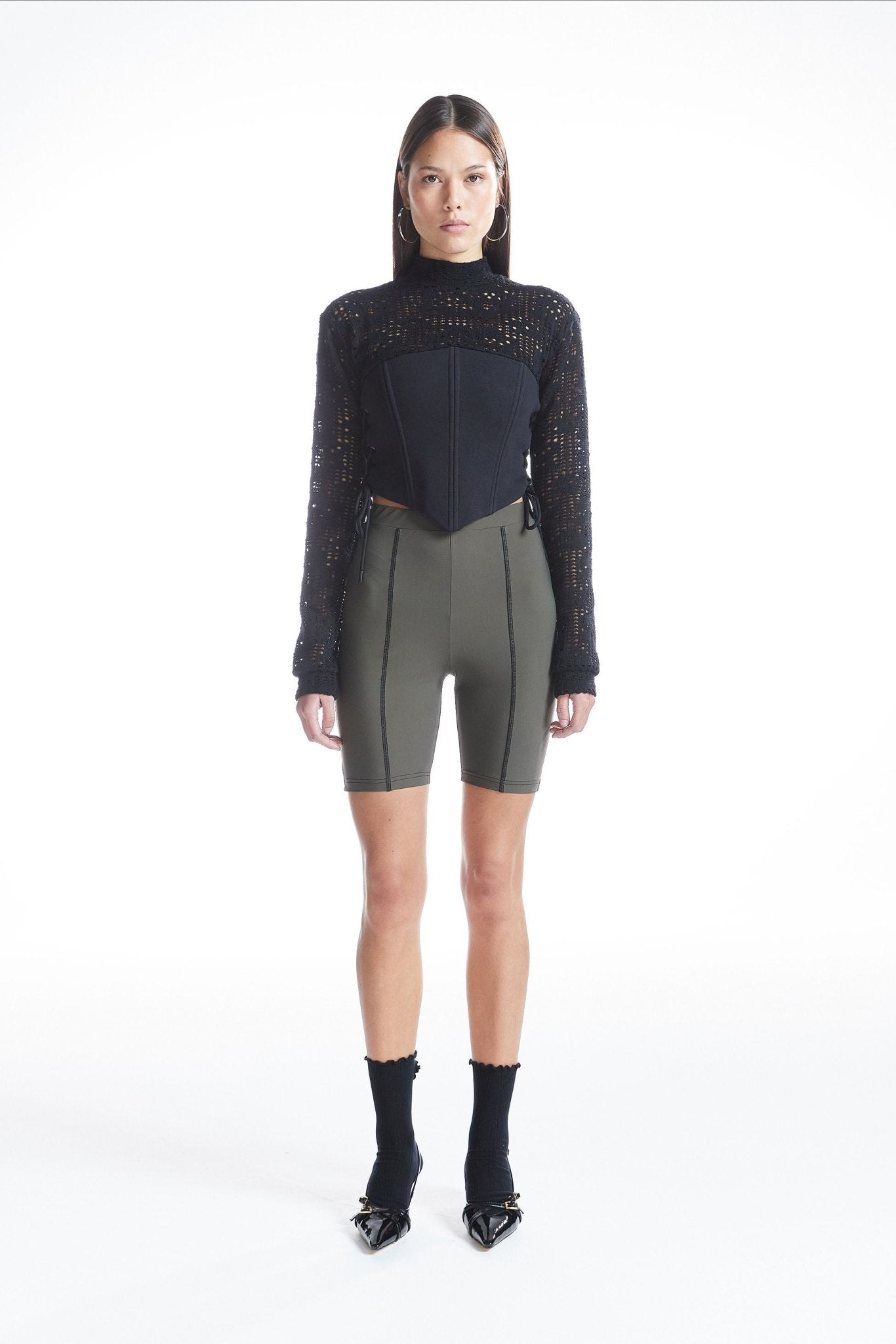 Karyoka Detaylı Biker Şort - No Design Store