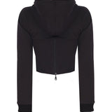 Korse Detaylı Fermuarlı Hoodie - No Design Store