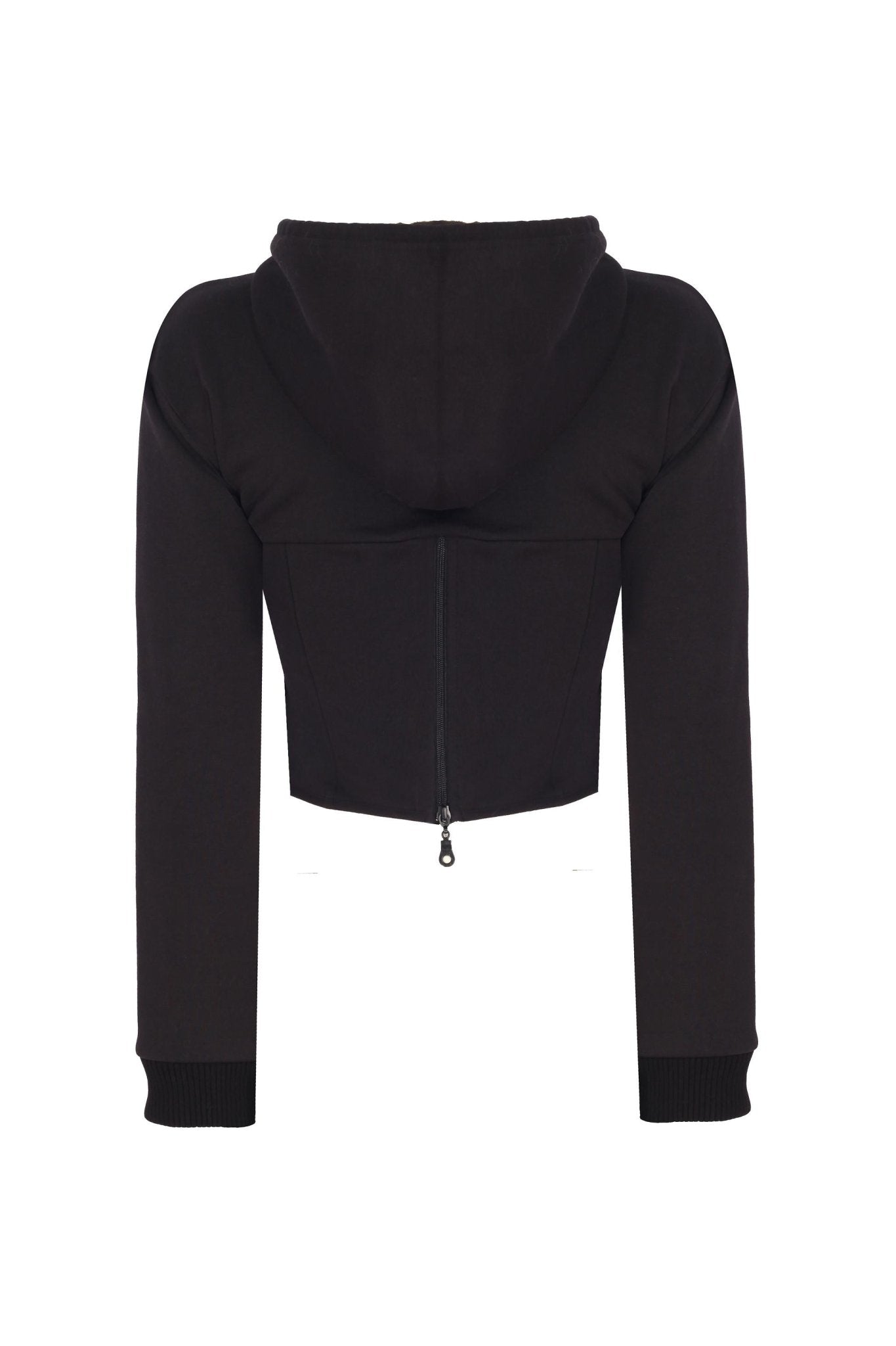 Korse Detaylı Fermuarlı Hoodie - No Design Store