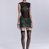 Marlene Transparan Mini Elbise - No Design Store