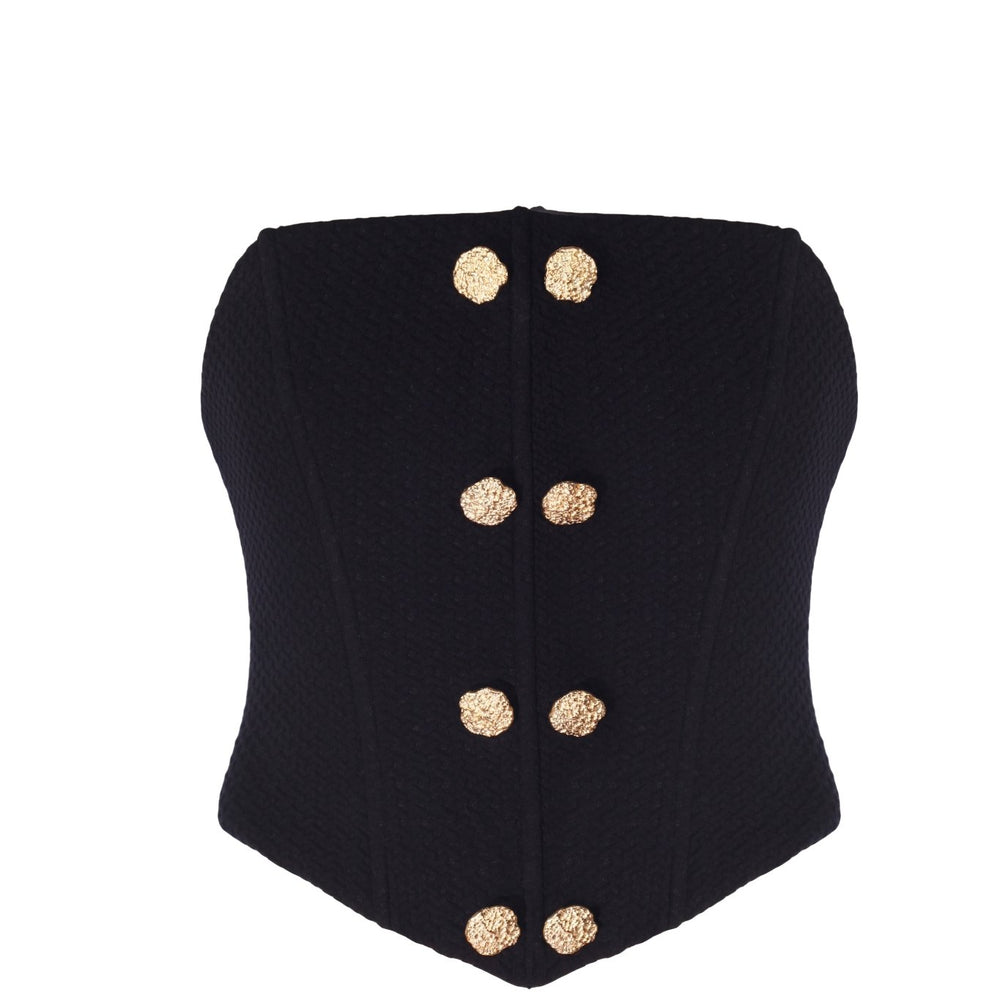 Medici Düğme Detaylı Arkadan Bağlamalı Korse - No Design Store