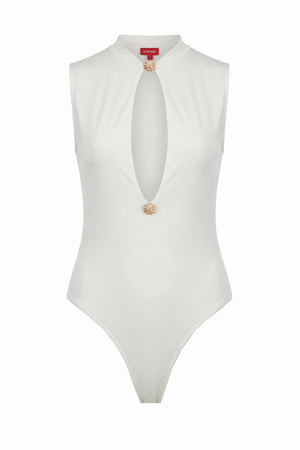 Monica Düğme Detaylı Dekolteli Bodysuit - No Design Store