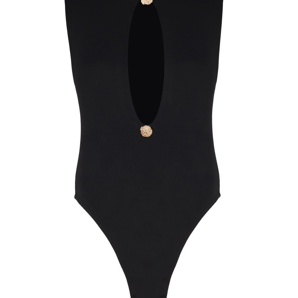 Monica Düğme Detaylı Dekolteli Bodysuit - No Design Store