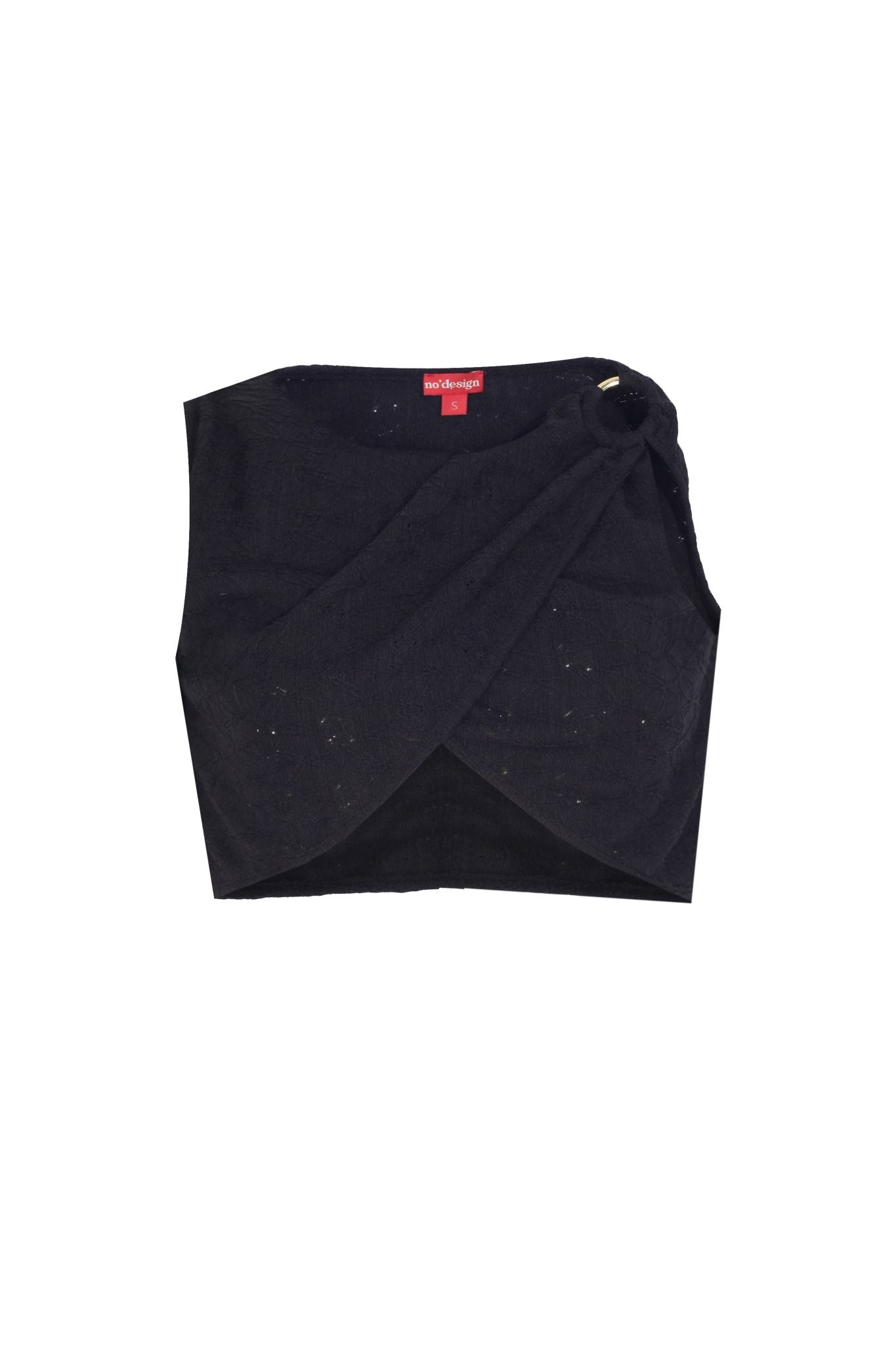 Myth Toka Detaylı Crop Top - No Design Store