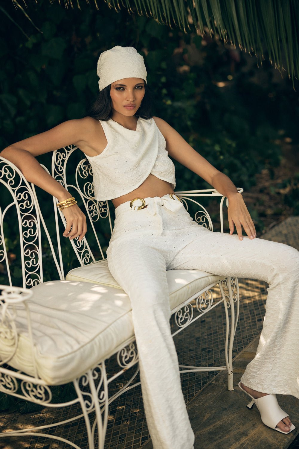 Myth Toka Detaylı Crop Top - No Design Store