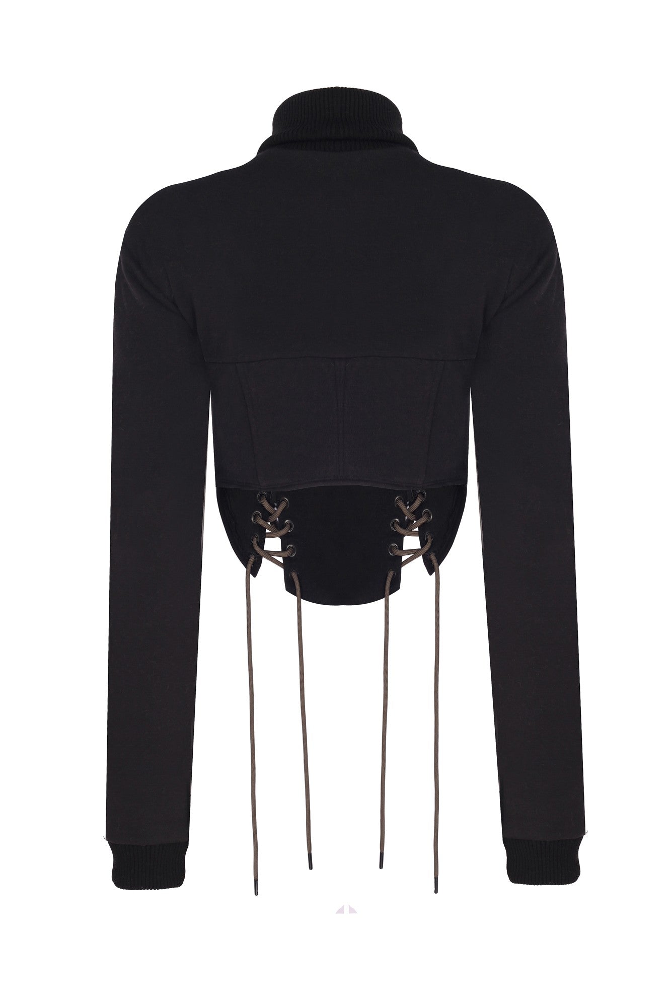 Önü Korse Detaylı Pencereli Sweatshirt - No Design Store