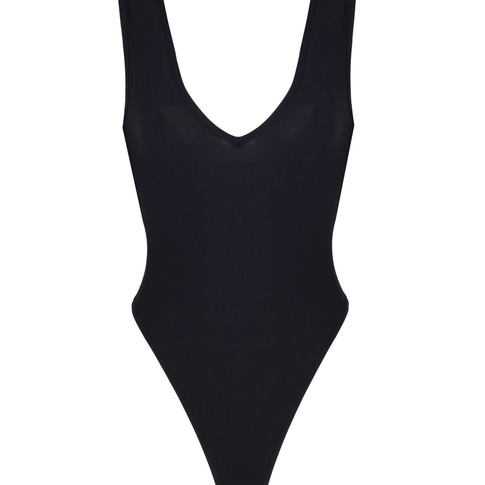 Önü V Yaka Dekolteli Bodysuit - No Design Store