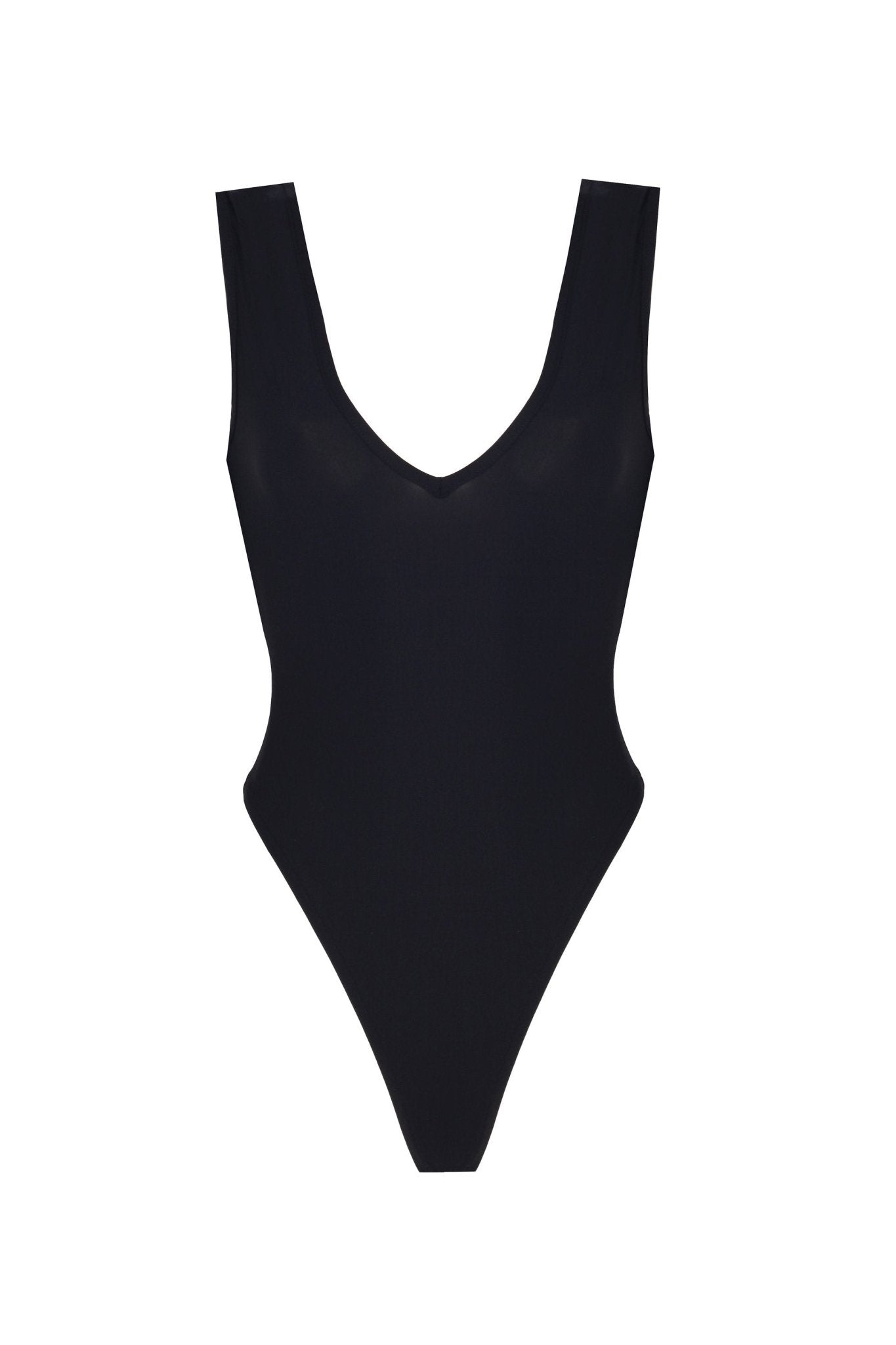 Önü V Yaka Dekolteli Bodysuit - No Design Store