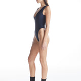 Önü V Yaka Dekolteli Bodysuit - No Design Store