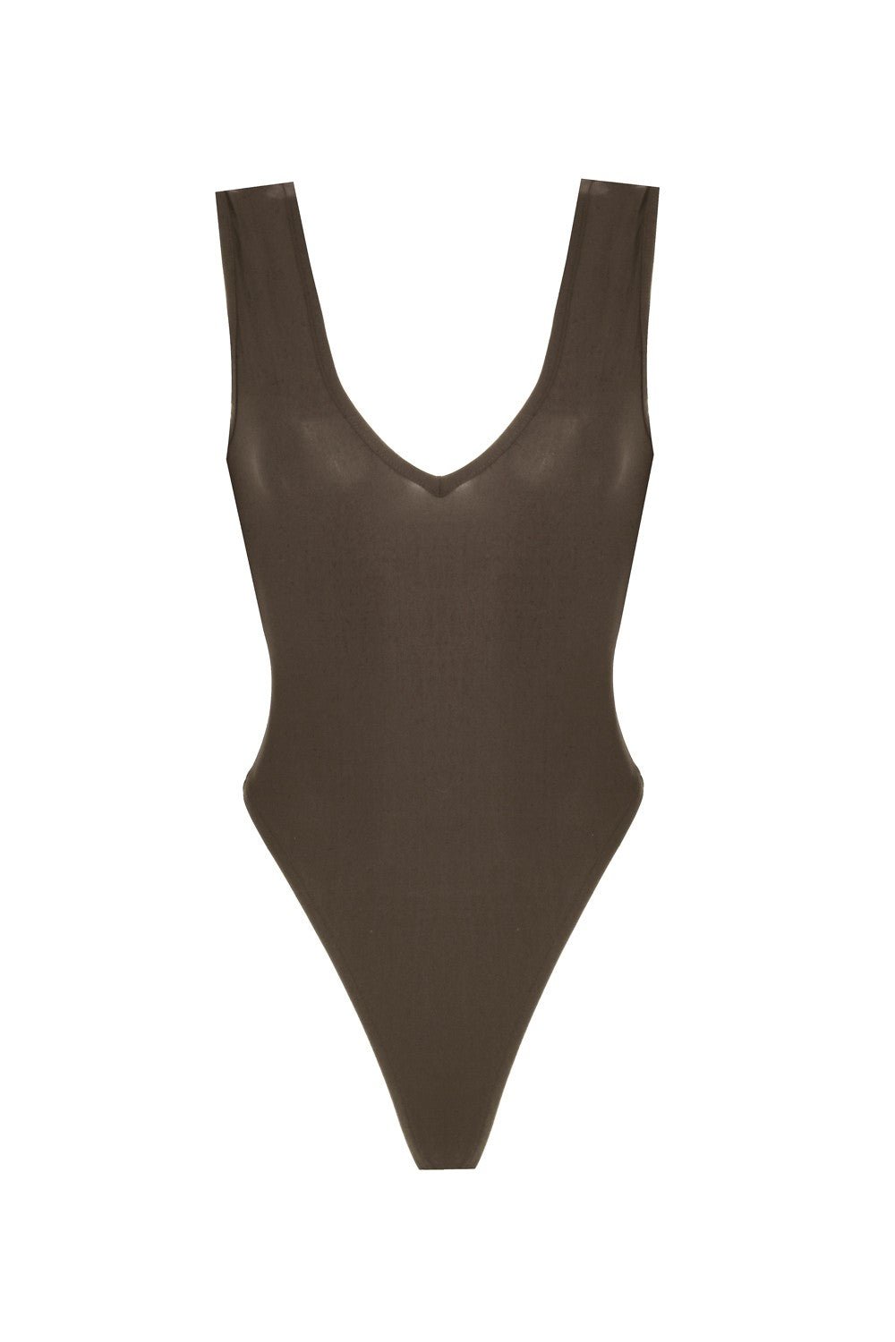Önü V Yaka Dekolteli Bodysuit - No Design Store