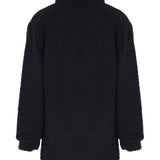 Oversize Düğmeli Teddy Kısa Kaban - No Design Store