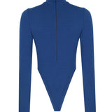 Pencere Dekolteli Fermuarlı Bodysuit - No Design Store