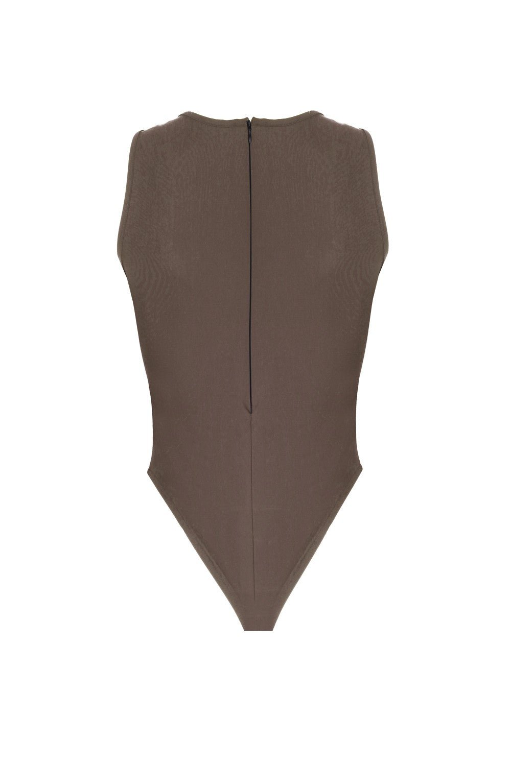 Pencere Detaylı Göbek Dekolteli Kontrast Kumaşlı Bodysuit - No Design Store