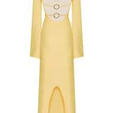 Serene Sırt Dekolteli Uzun Elbise - No Design Store
