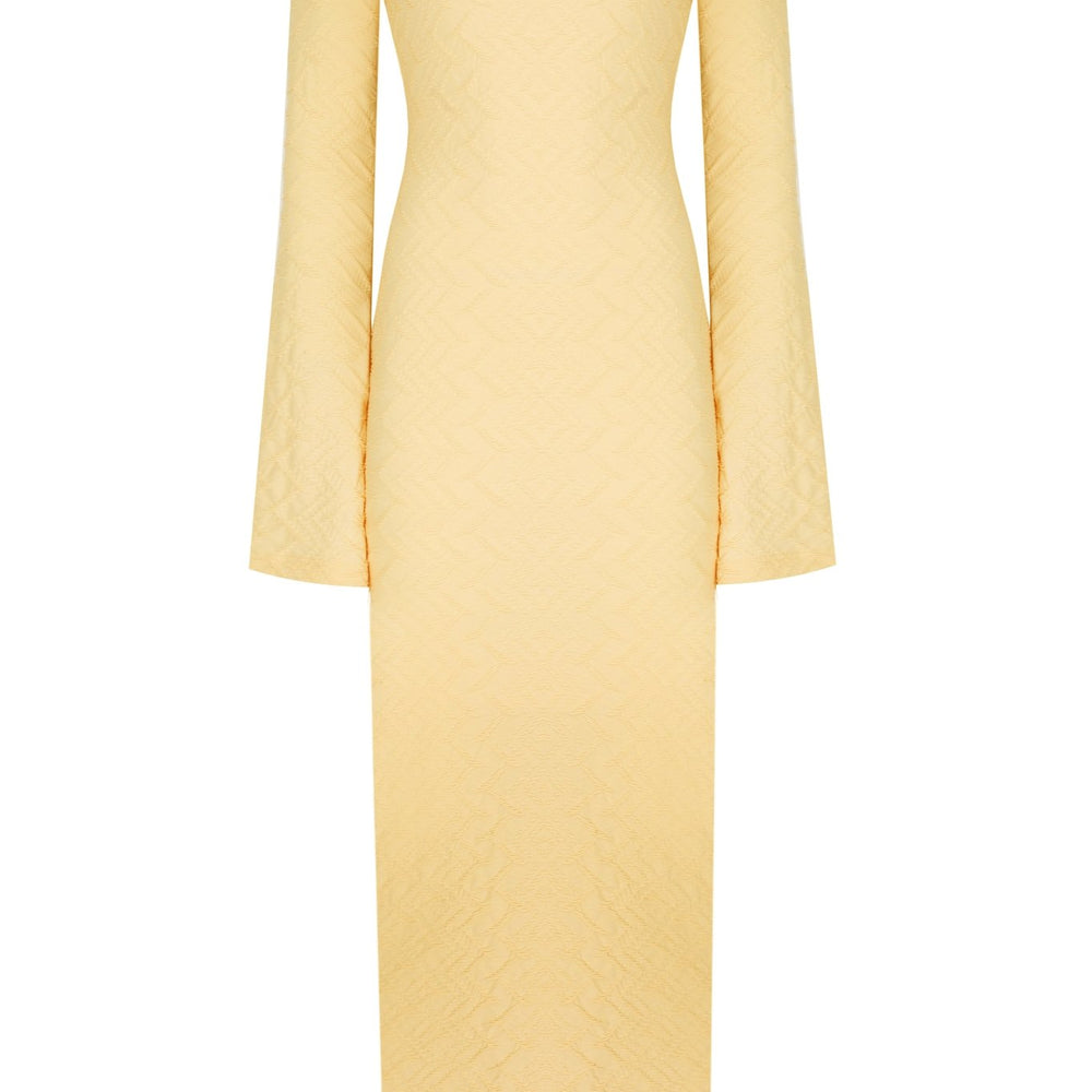 Serene Sırt Dekolteli Uzun Elbise - No Design Store