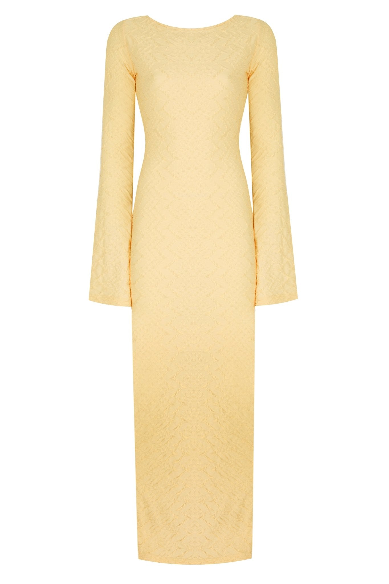 Serene Sırt Dekolteli Uzun Elbise - No Design Store