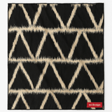 Siyah Ekru Zigzag Desenli Krinkıl Fular Bandana - No Design Store