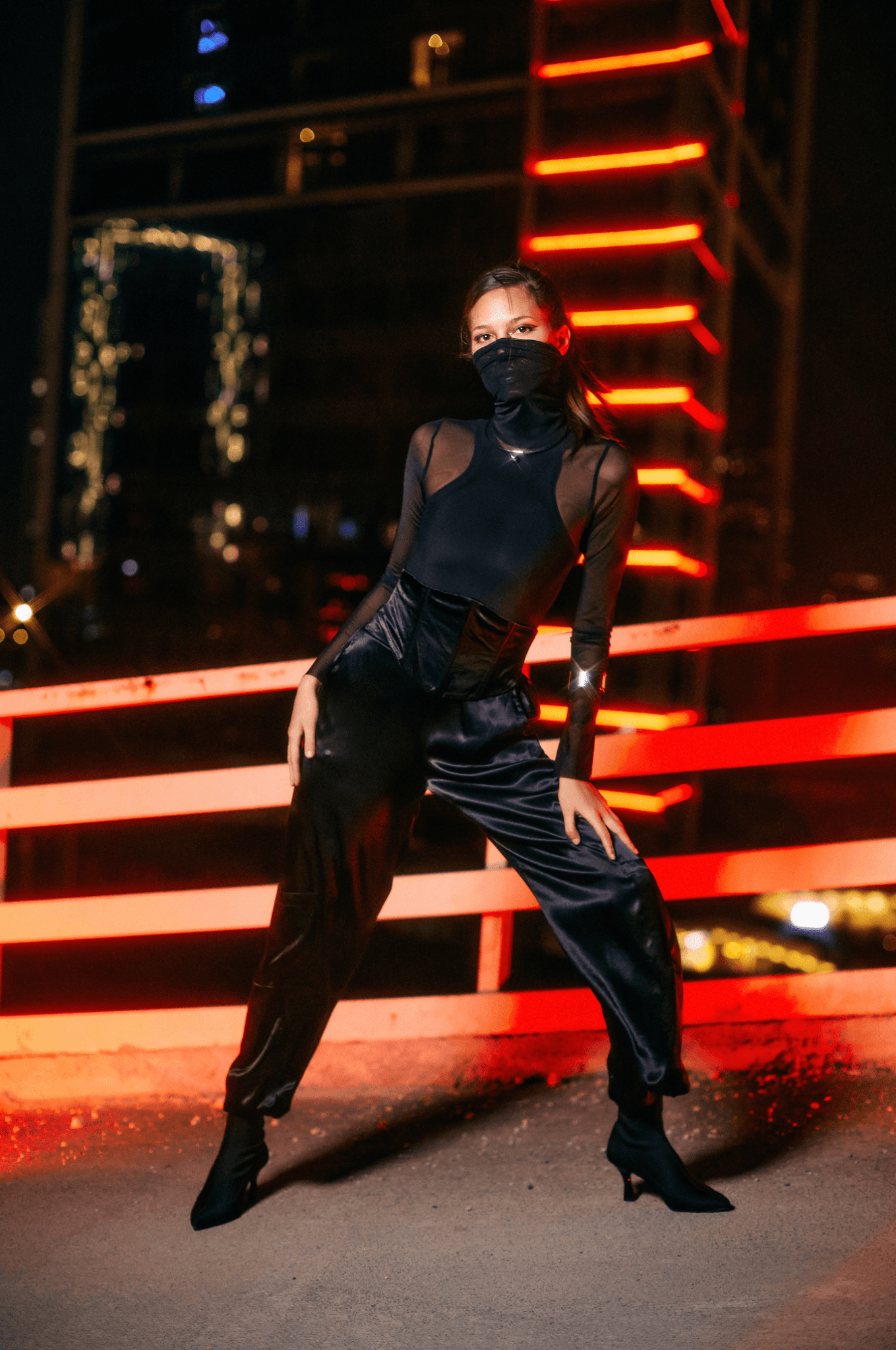 Transparan Balıkçı Yaka Bodysuit - No Design Store