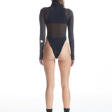 Transparan Balıkçı Yaka Bodysuit - No Design Store