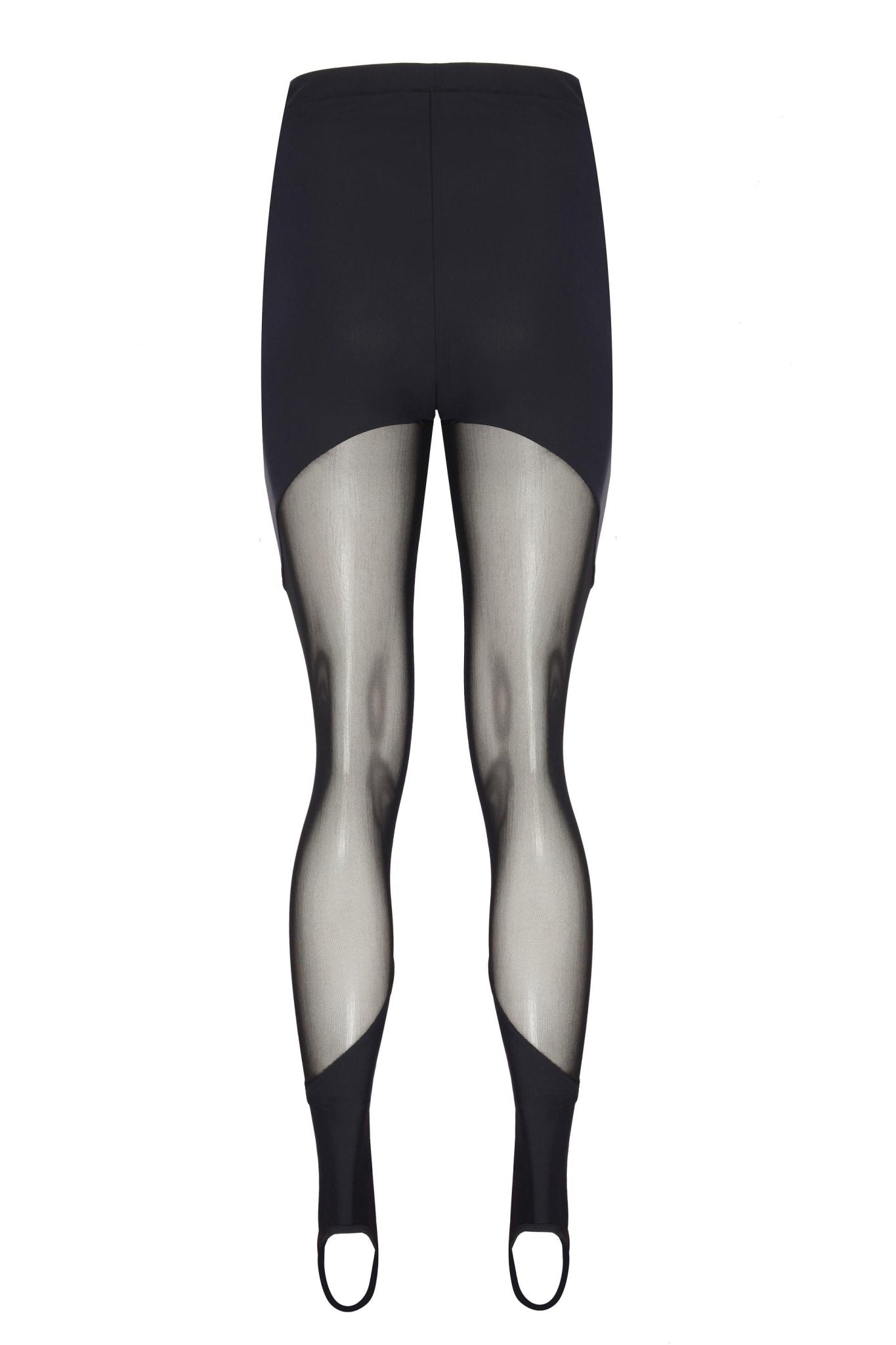 Transparan Detaylı Asimetrik Kesim Lastik Paça Tayt - No Design Store