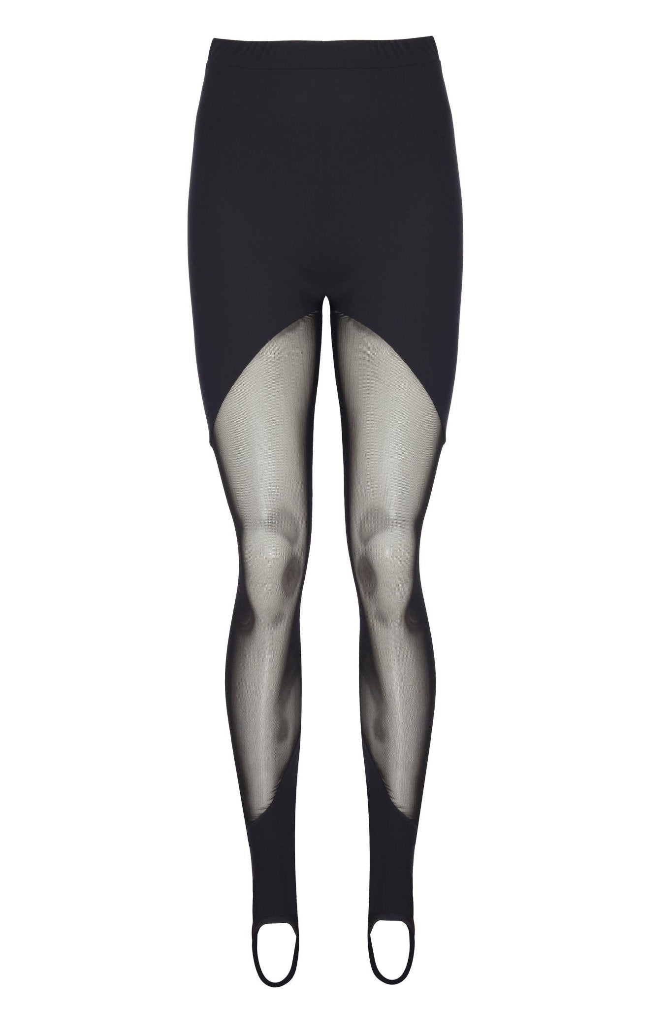 Transparan Detaylı Asimetrik Kesim Lastik Paça Tayt - No Design Store