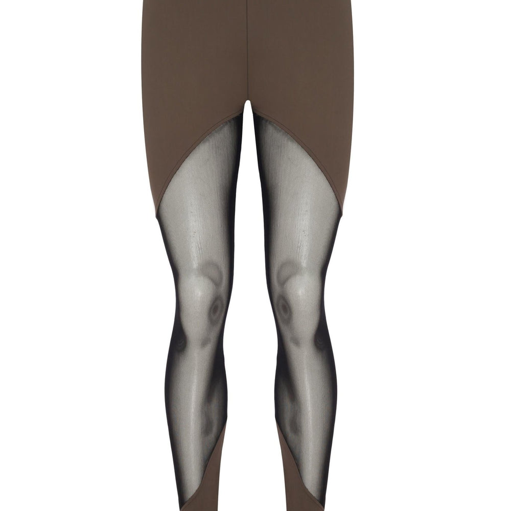 Transparan Detaylı Asimetrik Kesim Lastik Paça Tayt - No Design Store