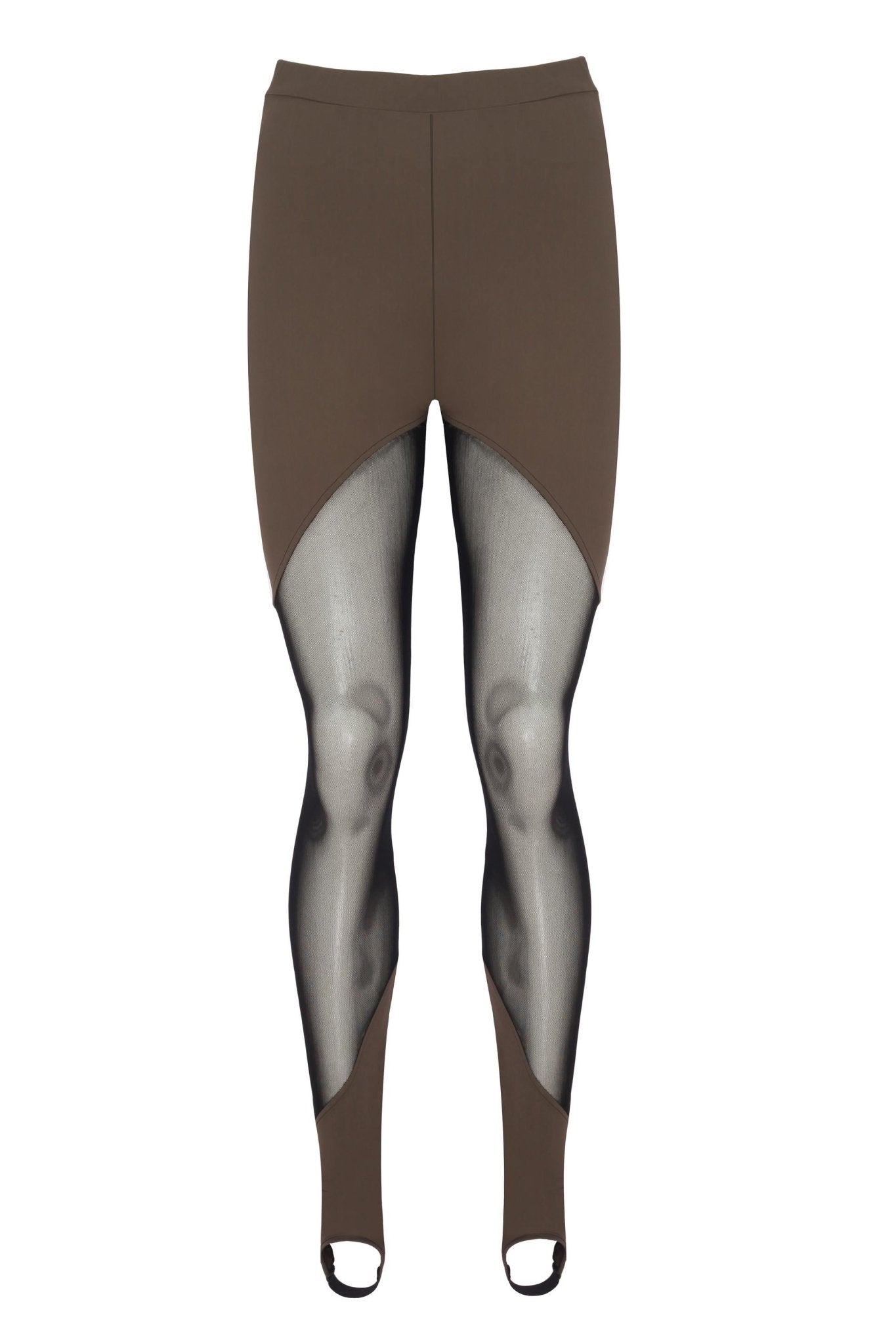 Transparan Detaylı Asimetrik Kesim Lastik Paça Tayt - No Design Store