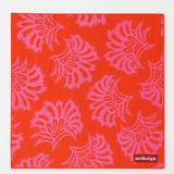 Turuncu Floral Desenli Fular Bandana - No Design Store