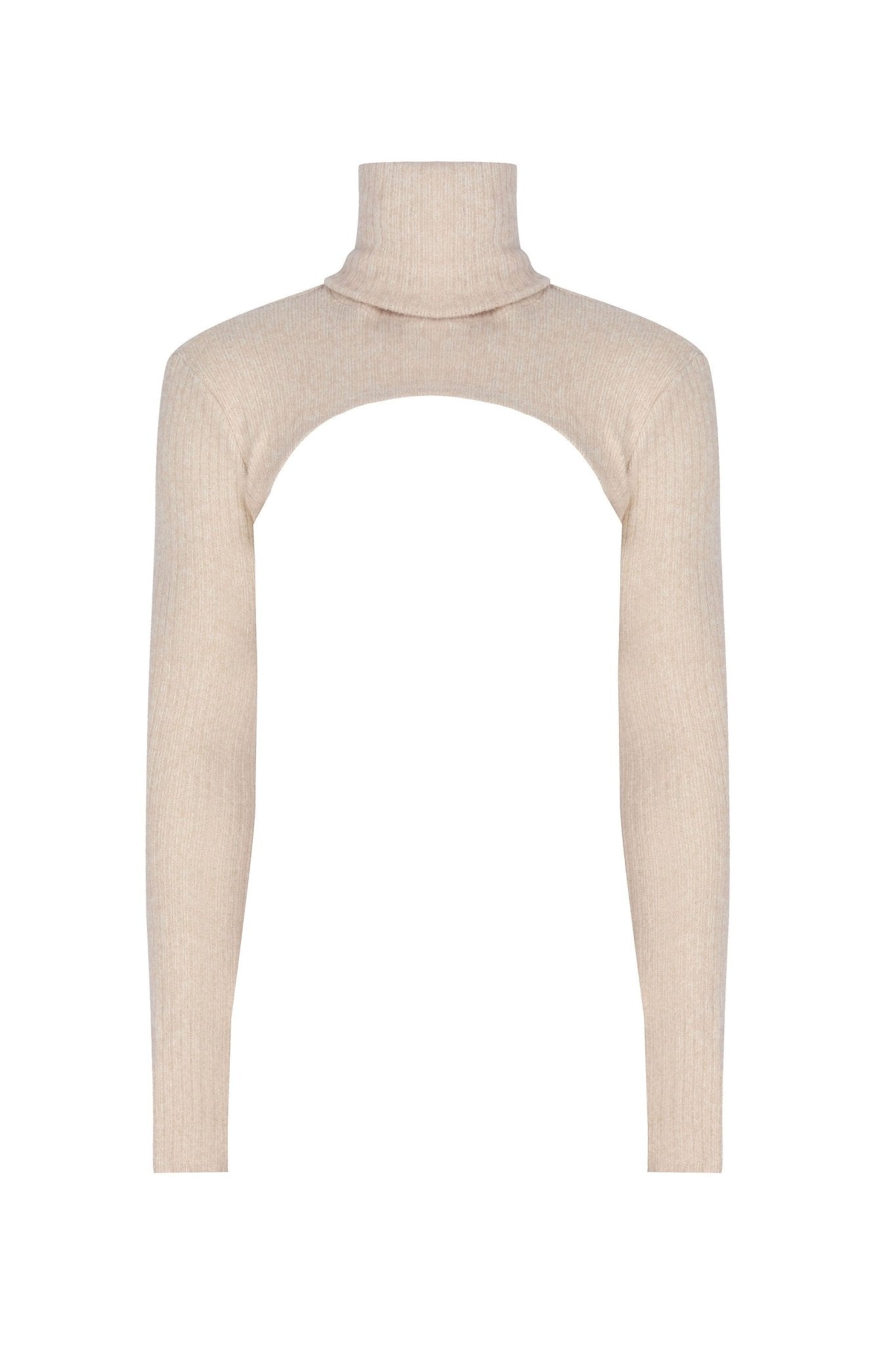 Uzun Balıkçı Yaka Triko Bolero - No Design Store