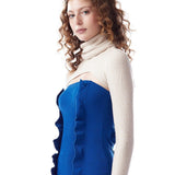 Uzun Balıkçı Yaka Triko Bolero - No Design Store