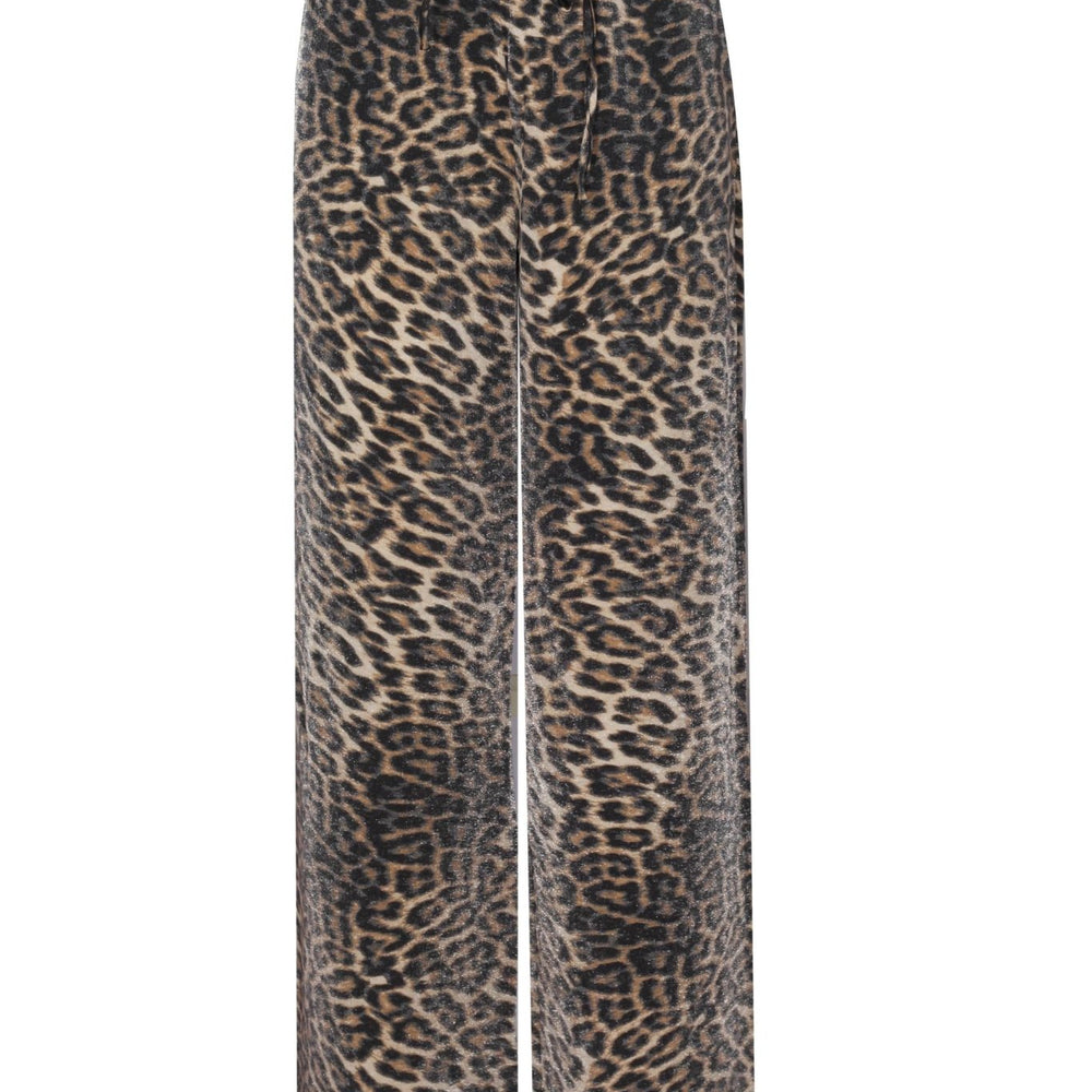 Yüksek Bel ve Beli Lastikli Bol Saten Pantolon - No Design Store